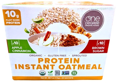 One Degree Organic Foods Proteína Avena Instantánea 20 Paquetes x 2.5 OZ EXP 07/2026 Foto 1 de 4