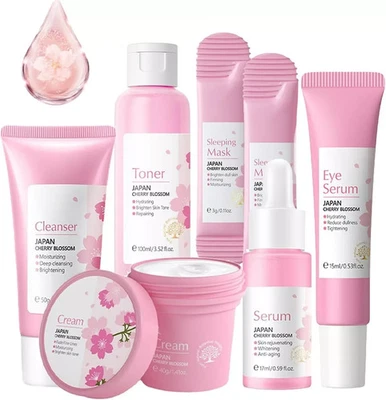 BLOSSOM Skincare Gift Set 7 pcs LAIKOU Japan Sakura Pink Gift Idea Skincare Facial Care