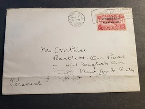 LINDBERGH VUELO 1928 CORREO AÉREO Historia Postal Cubierta HABANA SOBREIMPRESIÓN - Imagen 1 de 3