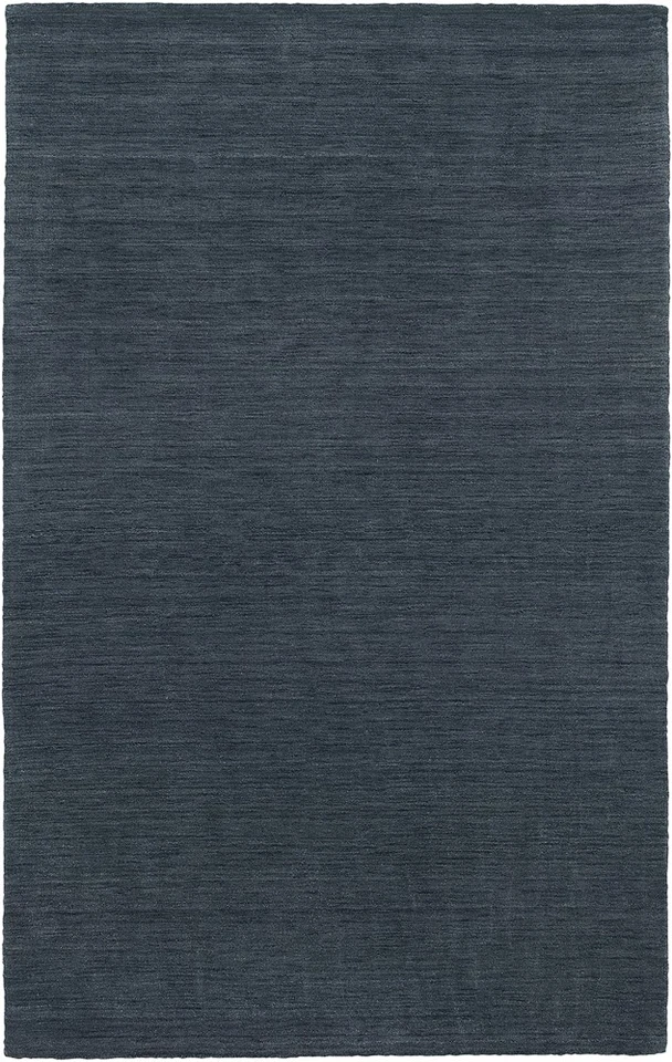 2x8 Sphinx Blue Wool Chromatic Monochrome Solid Runner 27106 - Aprx 2' 6" x 8' - Image 1 of 1