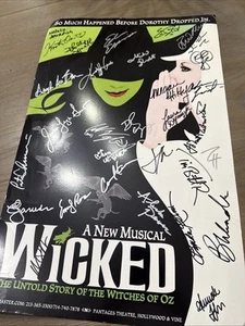 WICKED Musical Poster Autographed Signed Pantages Theater Hollywood - Picture 1 of 24