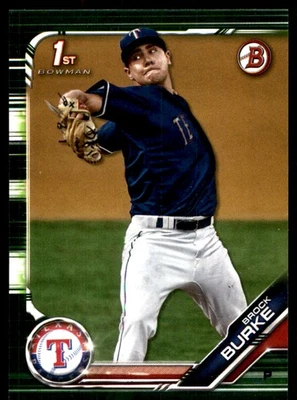 Brock Burke 2019 Bowman #BP-137 Rangers MLB READ FREE SHIPPING AutographDen - Image 1 of 2