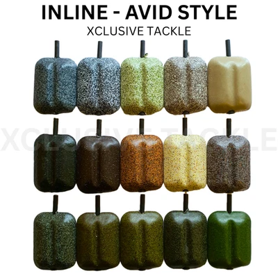 XCLUSIVE TACKLE 10 x AVID STYLE DROP OFF INLINE KARPFEN BLEI - ALLE FARBEN UND GRÖSSEN VERFÜGBAR