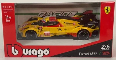 Burago Ferrari 499P #83 Kubica Shwartzman Ye 24h Le Mans 2024 1/43 18-36320#83 - Imagen 1 de 4