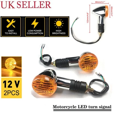 Luz LED de giro cromada para motocicleta Honda Shadow VLX 600 VT750 VT1100 Foto 1 de 4