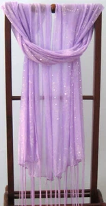 Nueva bufanda Georgette con lentejuelas para mujer - Imagen 1 de 7