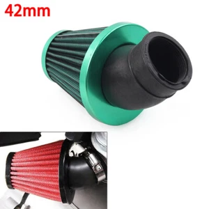 42mm Air Intake Filter Cleaner Rubber Bend Inlet Stainless Steel Mesh Motor Blue - Picture 1 of 8