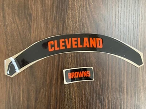 Browns Riddell Speed Full Size Football Helmet Bumper Decal Set BLACK - Picture 1 of 2