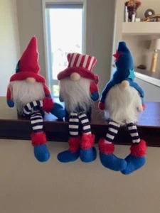 Ganz Patriotic 4th of July Gnomes (SET OF 3) FREE SHIPPING - Picture 1 of 2