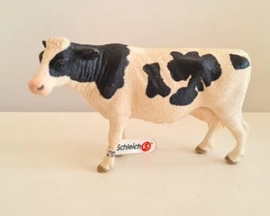 Schleich Dairy Cow Figurine Milking 73527 Black White Holstein 9cm Figure - Picture 1 of 16