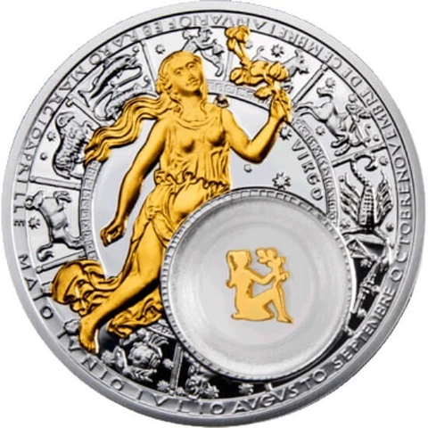 Virgo Zodiac Proof Silver Coin 20 rubles Belarus 2013 Cover
