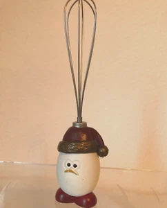 Christmas Ornament Whiskie De Noel Egg Whisk White/Red Standing Mini - Picture 1 of 6