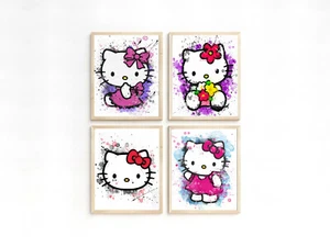 Hello kitty bedroom nursery playroom wall art picture poster prints - Picture 1 of 10