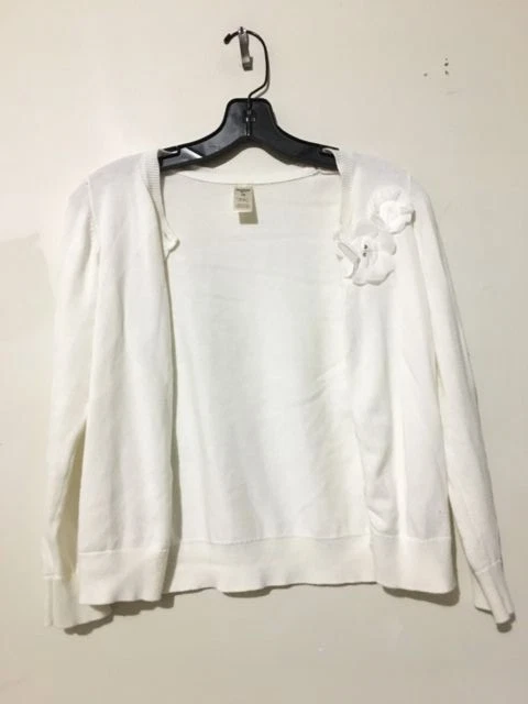 Cárdigan Oshkosh Talla 10 Crema Niñas Niños 100% Algodón Suéter Flor Top Blusa Foto 1 de 4
