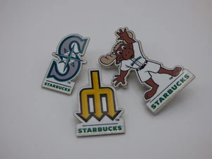 Seattle Mariners - Starbucks Coffee 3 Pin Set - Picture 1 of 4