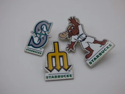 Seattle Mariners - Starbucks Coffee 3 Pin Set - Image 1 of 4