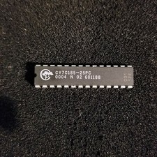 2pcs Vintage Cy7c185-25pc Cypress Static RAM 8kx8 28 Pin Plastic DIP