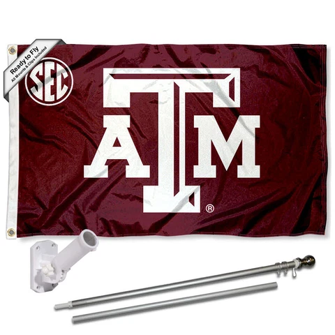 Texas A&M Aggies SEC Flag Pole and Bracket Gift Package Cover