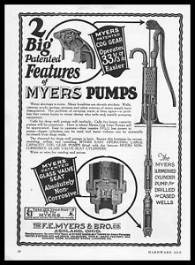 1934 The F.E. Myers & Brothers Company Ashland Ohio Water Pumps Vintage Print Ad