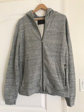 ALL SAINtS Etra Soft Gray  Hoodie Sweatshirt Zipper Men XL $160