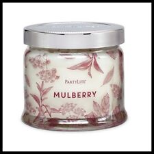 Partylite 1 Signature 3-Wick Lidded Jar Candle Mulberry Scent Nib