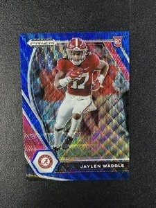 Jaylen Waddle 2021 Panini Draft Picks Blue Wave Prizm /249 Rookie RC #103