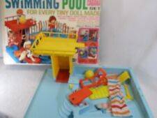Vintage 1967 Remco Pool & Cabana play set for Tiny small dolls Heidi Jan Hildy