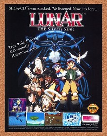 1994 Lunar Silver Star Story Sega CD Original Advertisement / Retro Promo v4
