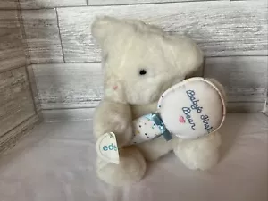 9" VINTAGE EDEN BABY'S ERSTER TEDDYBÄR RASSEL STOFFTIER PLÜSCHTIER NOS - Bild 1 von 6