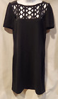 ST. JOHN EVENING BY MARIE GRAY WOMEN'S DRESS / SEQUIN SHORT SLEEVE SIZE 10 BLACK