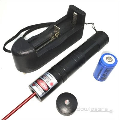RS2 Mini 650nm Festfokus Rot Laserpointer Laserstrahl & Akku & Ladegerät & Stern - Bild 1 von 4