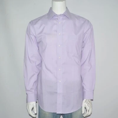 Camisa de Vestir JOS A BANK Calce Ajustado Travel Tech Elástica Algodón Lavanda 17.5-35 Foto 1 de 3