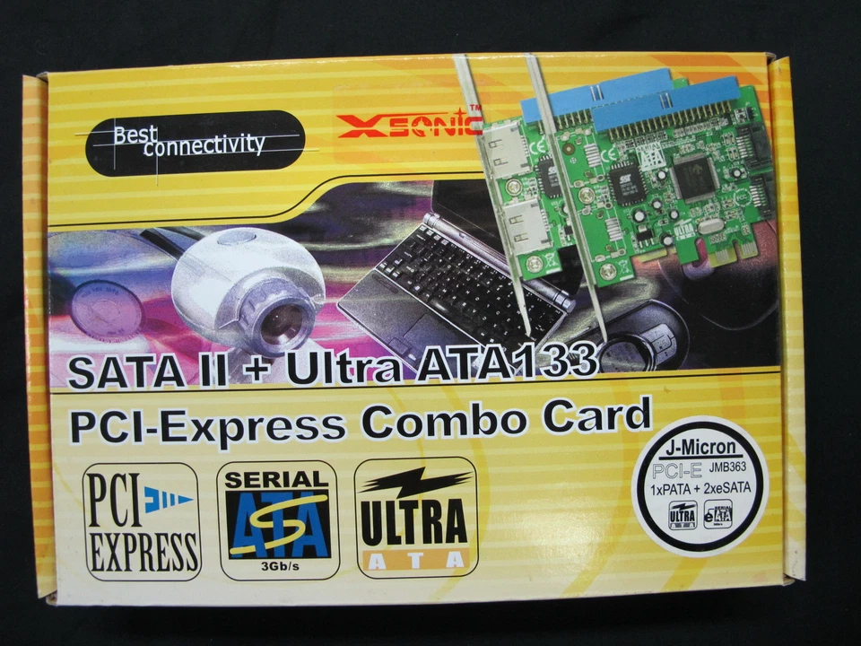 Xsonic 2 Port eSATA2 + ATA133 PCI express MODEL : FG-EJ363-1A2E-A4-01-UN01-[F03] - Image 1 of 4