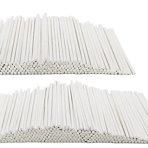 500PCS 4-Inch White Lollipop Sticks,Paper Sucker Stick,Cake Pops Stick for Ca... - Picture 1 of 7