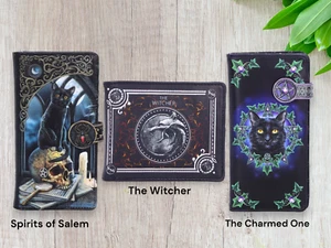 Lisa Parker Purses and The Watcher Wallet Nemesis Now Fantasy Art Black Cat Wolf - Picture 1 of 10