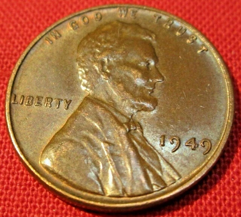 1949 P Lincoln Wheat Cent - G Good to VF Very Fine Cover