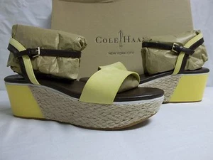 Sandali da donna Cole Haan taglia 8,5 M pelle Arden luce solare zeppe nuove scarpe - Foto 1 di 8