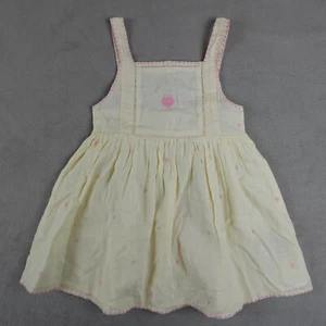Emile Ida Dress Kids 4A Yellow Sleeveless Embroidered Pull On Lined Sweet - Picture 1 of 18