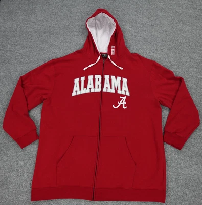 Толстовка с капюшоном мужская Alabama Crimson Tide 4XT красная на молнии с капюшоном толстовка NCAA футбол - Изображение 1 из 4
