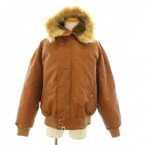 A bathing ape early raccoon fur lined cow leather N-2B down jacket outer Used 95 - Picture 1 of 9