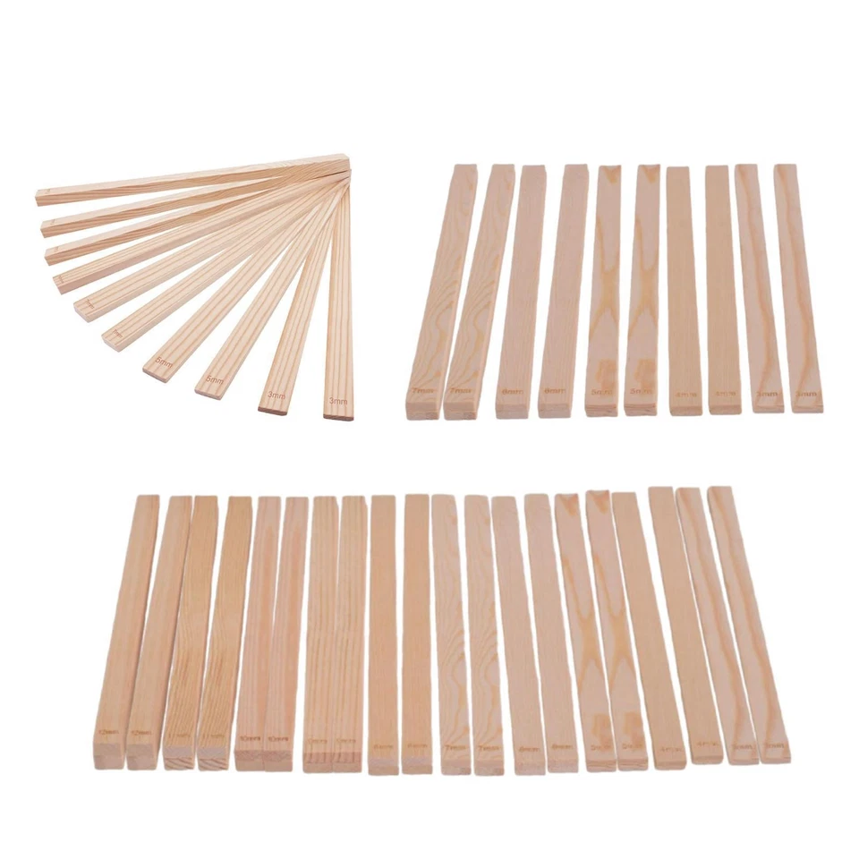 Wooden Rolling Pin Guides Measuring Strips Mudboard Tools - Image 1 of 1
