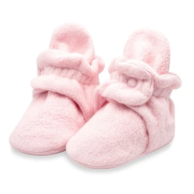 Botines de bebé unisex Cozie polar con pinzas, elementos esenciales para bebés, rosa bebé, 1... Foto 1 de 4
