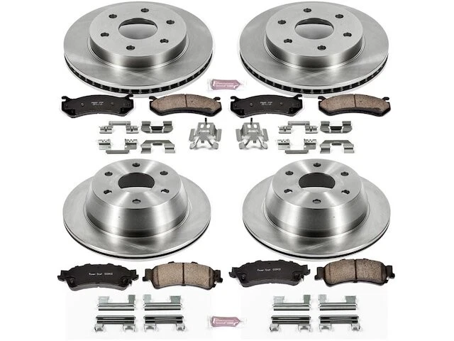 Kit de pastillas de freno y rotor delanteras y traseras 24CXQQ75 para Silverado 1500 Astro Foto 1 de 1