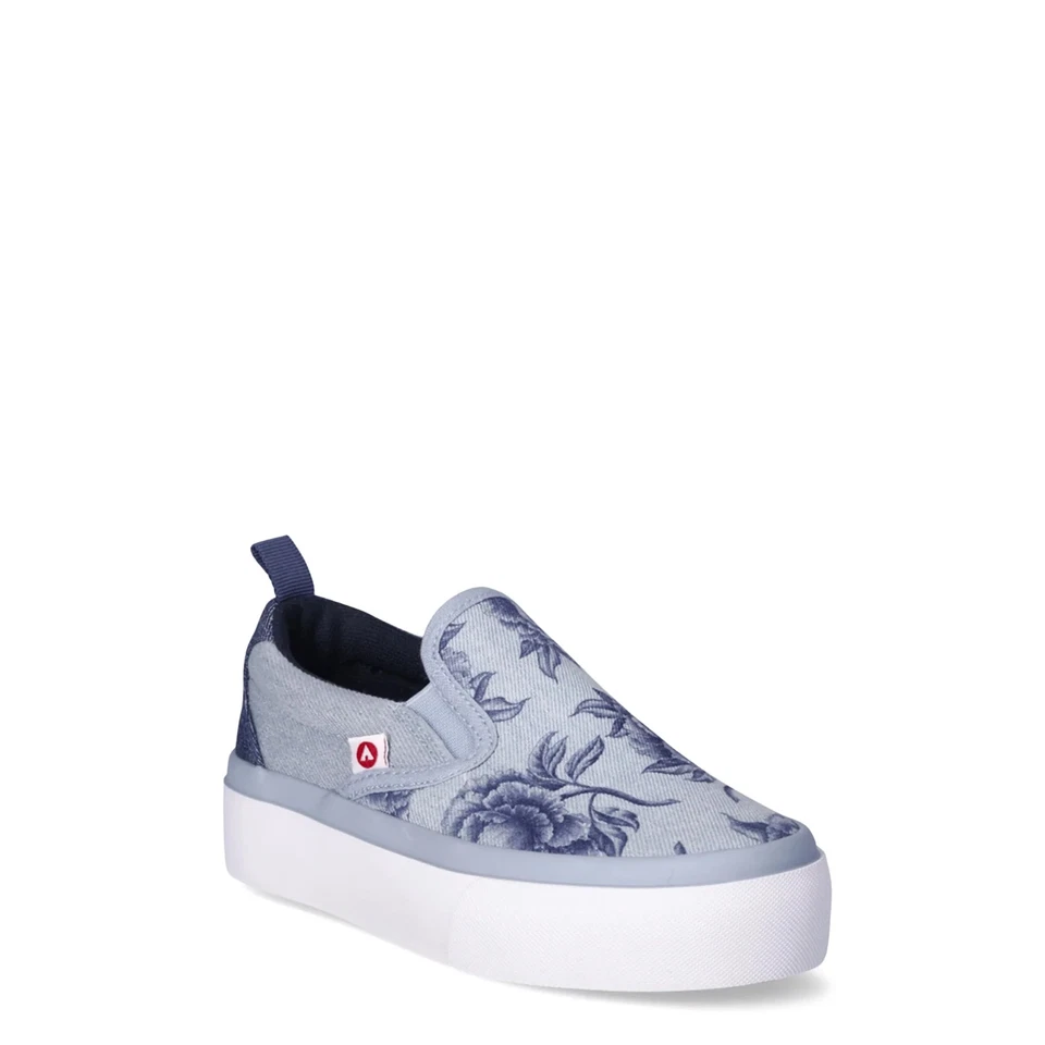 Sapatos de Skate Airwalk Meninas Slip-On Twin Gore, Tamanho 3, Slip-On, Biqueira Redonda Demin - Imagem 1 de 4