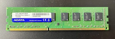 ADATA 8GB 2Rx8 PC3L-12800U-11 DDR3L Memory RAM AO2L16BC8R2-BR2S - Image 1 of 4