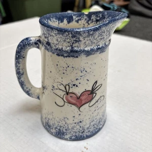 Vintage Nancy Boozer signierter blau-weißer Krug - Bild 1 von 14