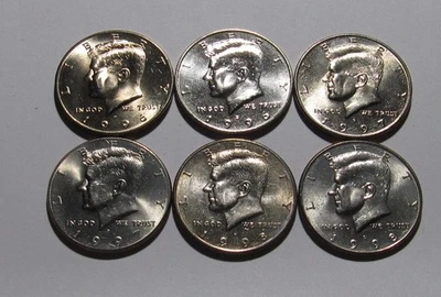 1996 PD 1997 PD 1998 PD Kennedy Half Dollar - BU Condition - 183SA - Image 1 of 2