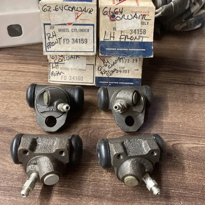NOS Wagner Brake Wheel Cylinder Set 1960 - 1964 Chevy Corvair Front & Back R & L - Image 1 of 4