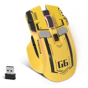 G6 Gaming Mouse, Wired/Wireless/Bluetooth Tri Modes, 5 Adjustable DPI and 11 ... - Picture 1 of 6