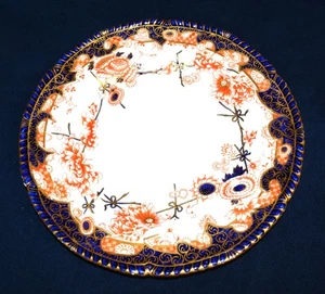 Atq 1908 ROYAL CROWN DERBY England Blue Red Gold MELTON IMARI #2649 10"d Plate - Picture 1 of 5